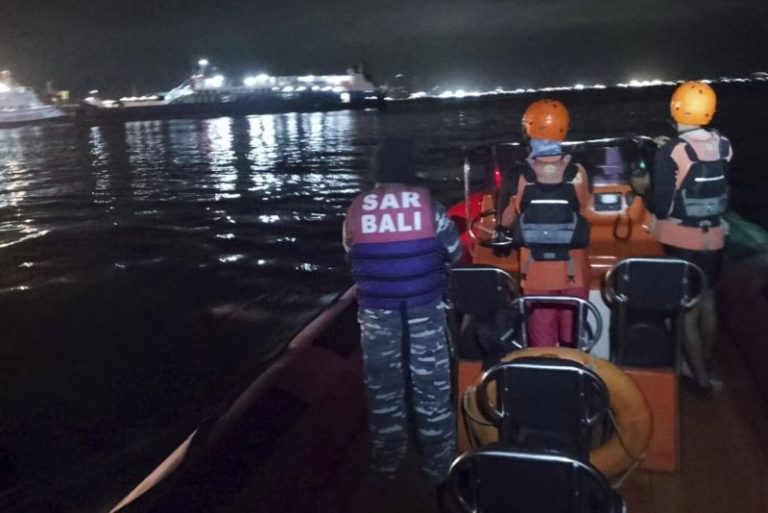 Rescuers search rough seas for 38 missing after ferry sinks near Bali, Indonesia